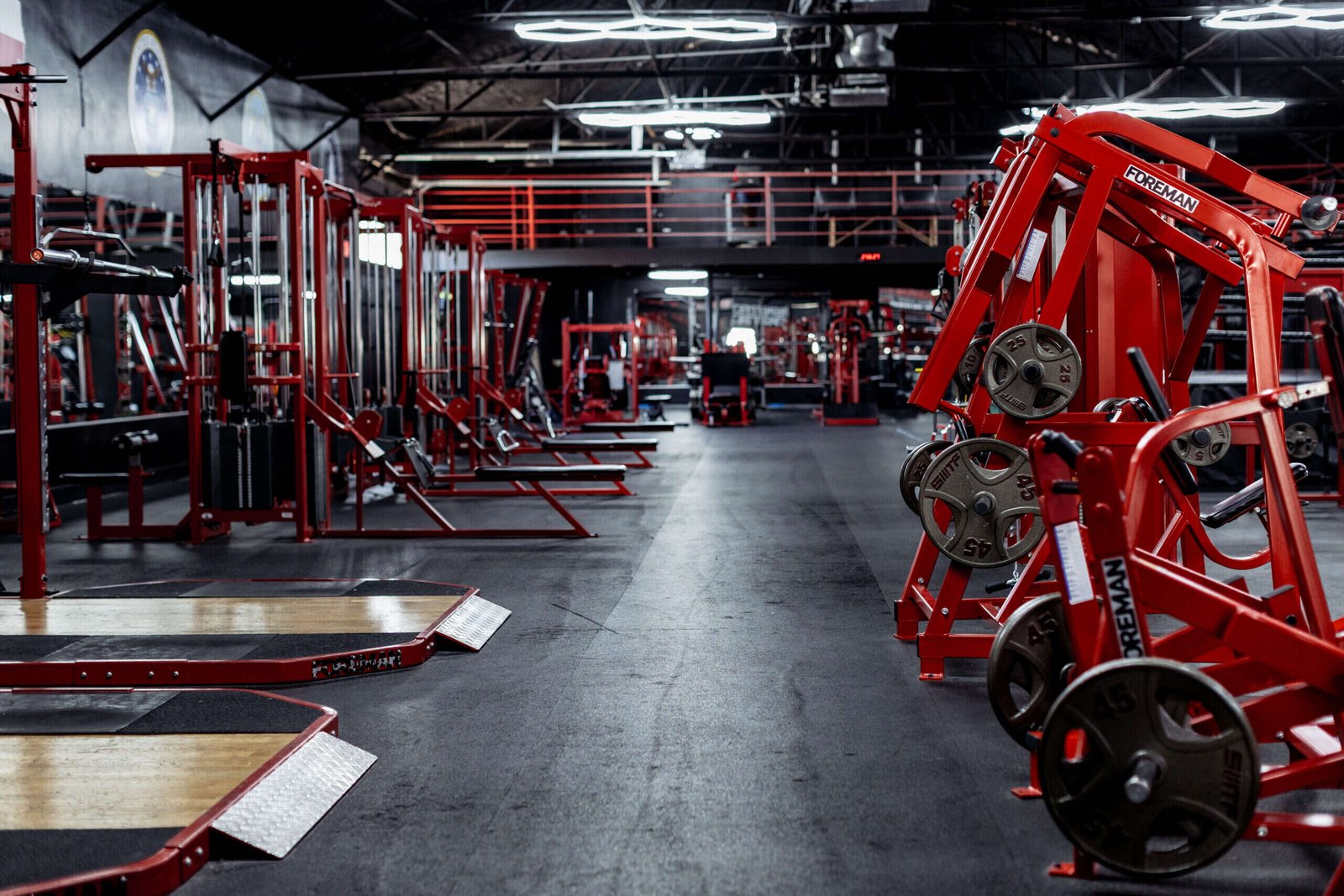 Wide view of the Gryffon Performance training floor, a private strength and performance facility in Dallas