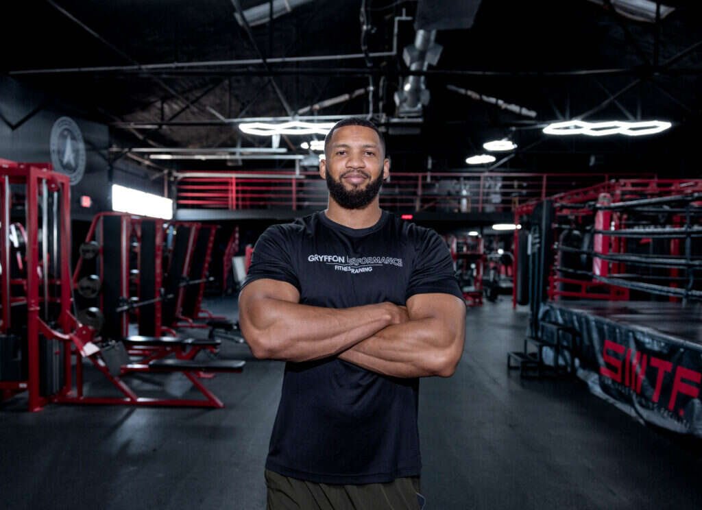 Gryffon Performance personal trainer standing in the private training studio in Dallas, Texas